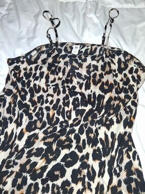 BP Leopard Print Slip Dress in Black, Brown, Cream